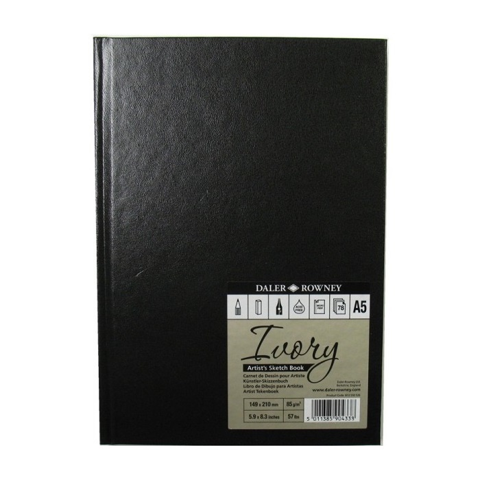 Ivory Sketchbook Hard Cover A5 in der Gruppe Papier & Blöcke / Künstlerblöcke / Skizzenbücher bei Pen Store (101473)