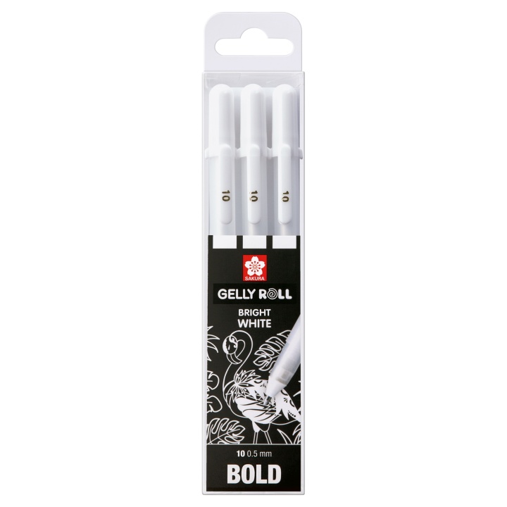 Gelly Roll Basic White 3er-Pack Bold in der Gruppe Stifte / Schreiben / Gelschreiber bei Pen Store (103537)