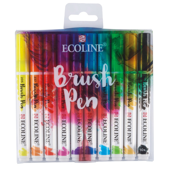 Ecoline Brush Pen 10er-Set in der Gruppe Stifte / Künstlerstifte / Pinselstifte bei Pen Store (103718)