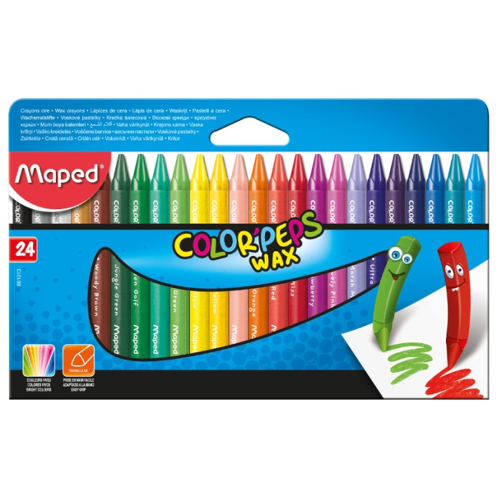 Color'Peps Wachsmalstifte 24er-Set (ab 3 Jahren) in der Gruppe Kids / Stifte für Kinder / Kreidestiften für Kinder bei Pen Store (108773)