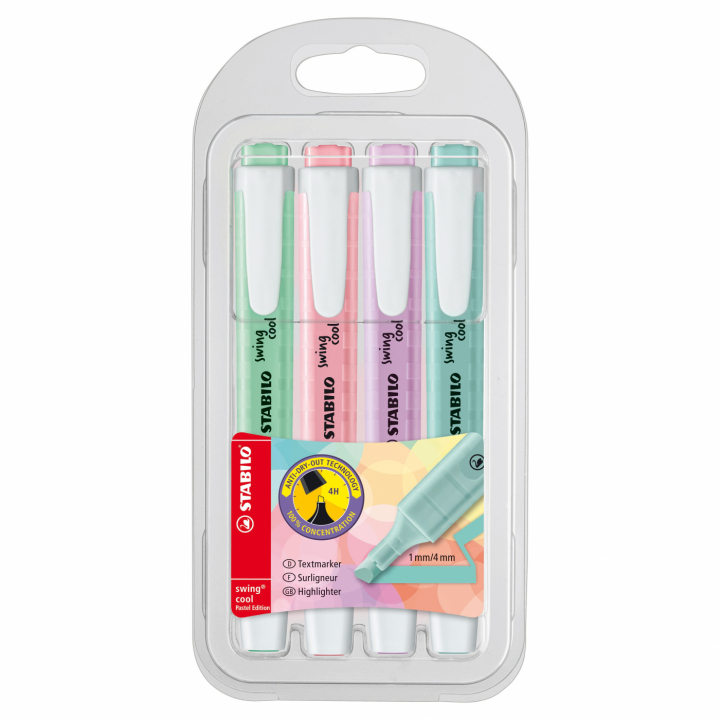 Swing Cool Pastell 4er-Pack in der Gruppe Stifte / Etikettierung und Büro / Textmarker bei Pen Store (112525)