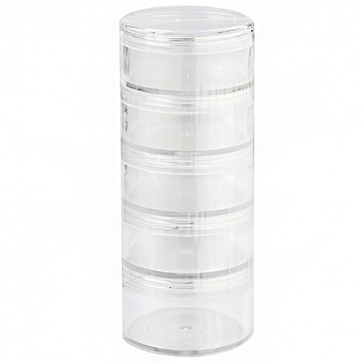 Kunststoff-Stapelboxen 5 stk in der Gruppe Basteln & Hobby / Organisieren / Aufbewahrungsboxen bei Pen Store (128591)