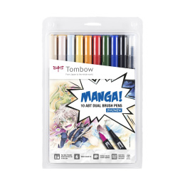 ABT Dual Brush 10er-Set Manga Shonen in der Gruppe Stifte / Künstlerstifte / Pinselstifte bei Pen Store (101101)