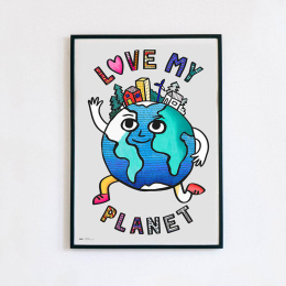 Coloring Poster Love My Planet in der Gruppe Basteln & Hobby / Basteln / Basteln und DIY bei Pen Store (125518)