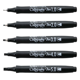 Supreme Calligraphy Pen 5-pack Black in der Gruppe Basteln & Hobby / Kalligrafie / Kalligrafiestifte bei Pen Store (126768)