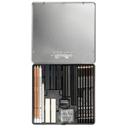 Black & White Box Zeichnungssatz Blechdose 25 Stk in der Gruppe Künstlerbedarf / Buntstifte und Bleistifte / Grafit- und Bleistifte bei Pen Store (130583)