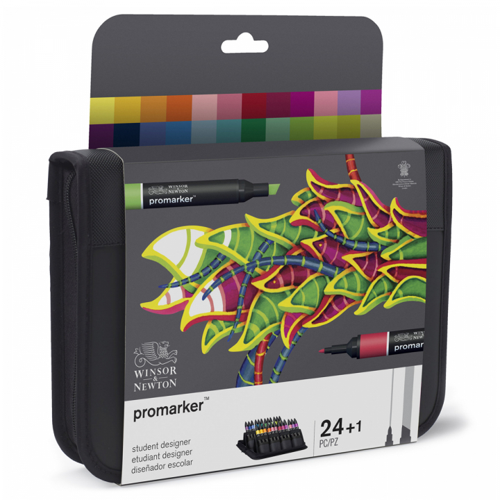 ProMarker Student Designer 24er-Set + Wallet in der Gruppe Stifte / Künstlerstifte / Illustrationsmarker bei Pen Store (100006)