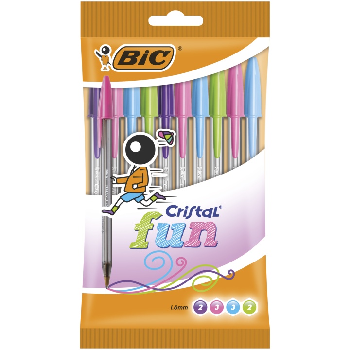 Cristal Fun Kugelschreiber 10er-Pack in der Gruppe Stifte / Schreiben / Kugelschreiber bei Pen Store (100234)