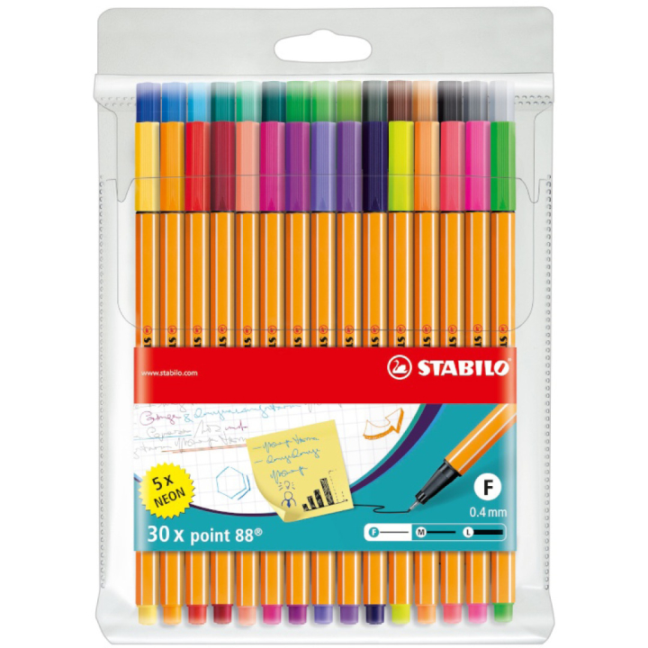 Point 88 Fineliner 30er-Pack in der Gruppe Stifte / Schreiben / Fineliner bei Pen Store (100294)