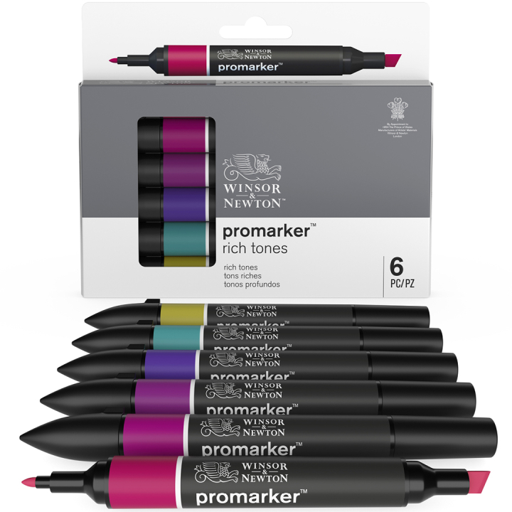 ProMarker 6er-Set Rich tones in der Gruppe Stifte / Künstlerstifte / Illustrationsmarker bei Pen Store (100543)