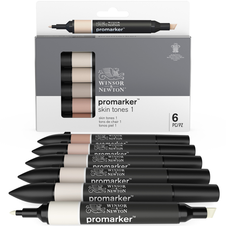 ProMarker 6er-Set Skin Tones 1 in der Gruppe Stifte / Künstlerstifte / Filzstifte bei Pen Store (100549)