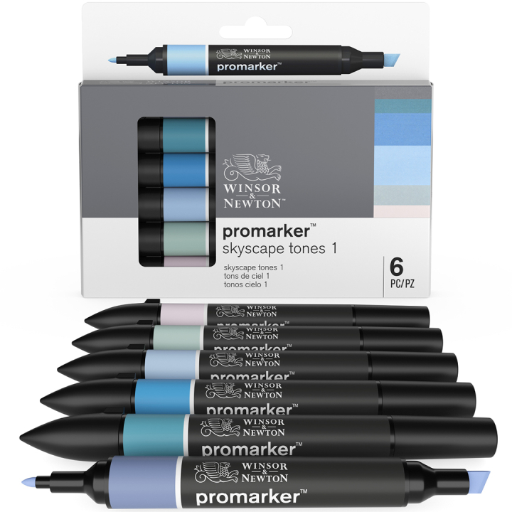 ProMarker 6er-Set Skyscape Tones in der Gruppe Stifte / Künstlerstifte / Illustrationsmarker bei Pen Store (100565)