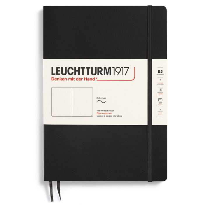 Notebook B5 Soft Cover Black in der Gruppe Papier & Blöcke / Schreiben und Notizen / Notizbücher bei Pen Store (100692_r)