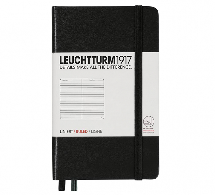 Notizbuch A6 Taschenformat liniert Schwarz in der Gruppe Papier & Blöcke / Schreiben und Notizen / Notizbücher bei Pen Store (100747)