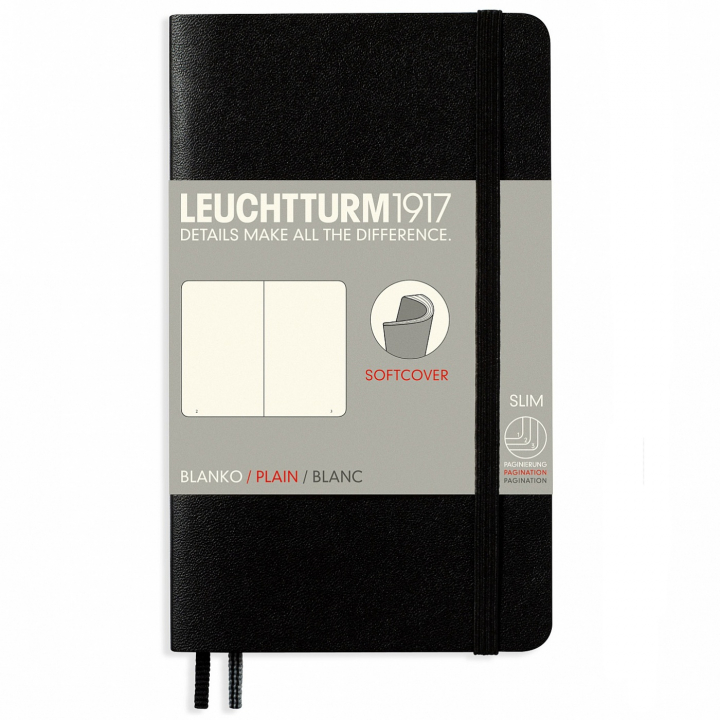 Notebook A6 Softcover Ruled Black in der Gruppe Papier & Blöcke / Schreiben und Notizen / Notizbücher bei Pen Store (100793)
