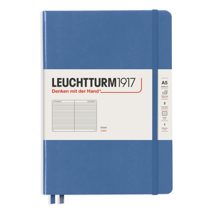 Sanfte Farben A5 Medium Denim in der Gruppe Papier & Blöcke / Schreiben und Notizen / Notizbücher bei Pen Store (100797_r)