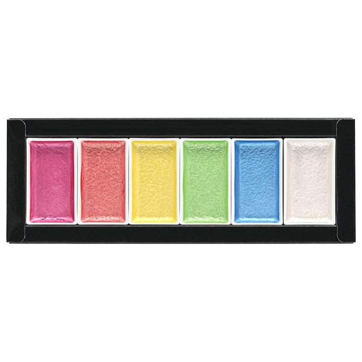 Gansai Tambi Akvarell 6er-Set Pearl Colors in der Gruppe Künstlerbedarf / Farben / Aquarell bei Pen Store (101079)