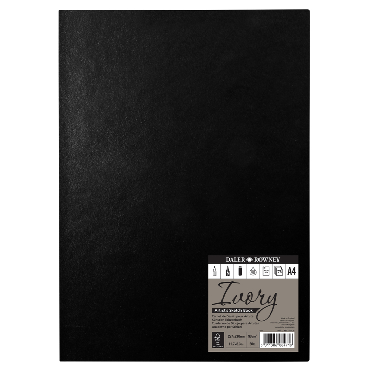 Ivory Sketchbook Soft Cover A4 in der Gruppe Papier & Blöcke / Künstlerblöcke / Skizzenbücher bei Pen Store (101451)