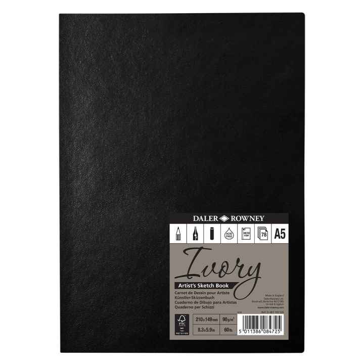 Ivory Sketchbook Soft Cover A5 in der Gruppe Papier & Blöcke / Künstlerblöcke / Skizzenbücher bei Pen Store (101452)