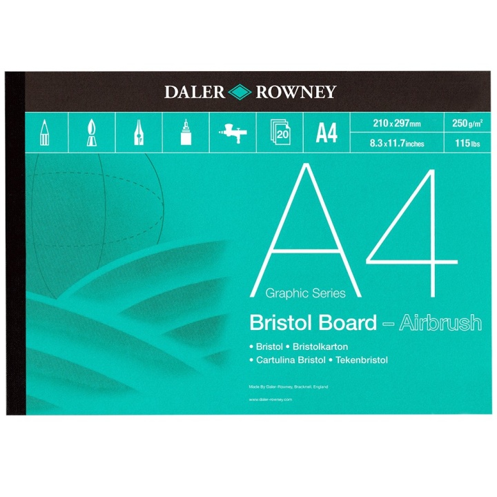 Bristol Board A4 in der Gruppe Papier & Blöcke / Künstlerblöcke / Zeichen- und Skizzenblöcke bei Pen Store (101455)