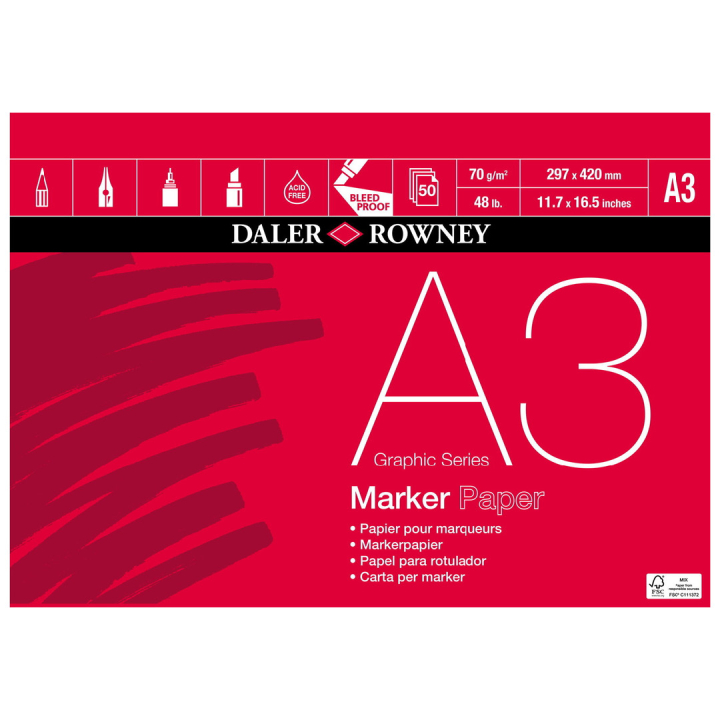 Marker Paper A3 in der Gruppe Papier & Blöcke / Künstlerblöcke / Zeichenblöcke bei Pen Store (101461)