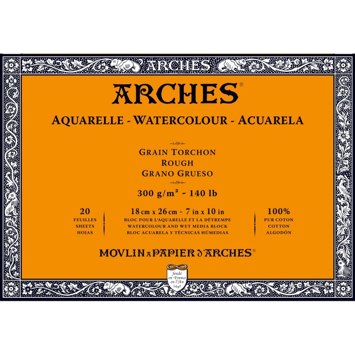 Aquarellblock Rough 300 g 18 × 26 cm in der Gruppe Papier & Blöcke / Künstlerblöcke / Aquarellpapier bei Pen Store (101524)