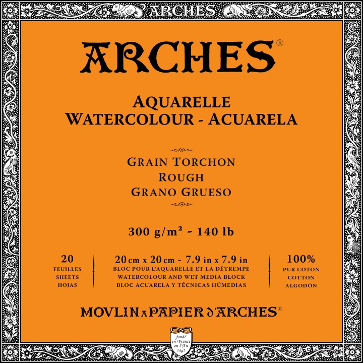 Aquarellblock Rough 300 g 20 × 20 cm in der Gruppe Papier & Blöcke / Künstlerblöcke / Aquarellpapier bei Pen Store (101525)