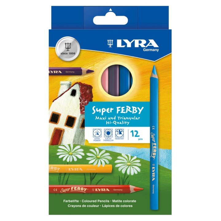 Super Ferby 12er-Set (ab 3 Jahren) in der Gruppe Kids / Stifte für Kinder / Buntstifte für Kinder bei Pen Store (101579)