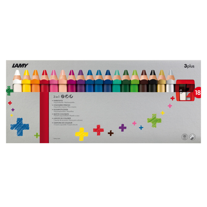 3plus Buntstifte 18er-Set (ab 3 Jahren) in der Gruppe Kids / Stifte für Kinder / Buntstifte für Kinder bei Pen Store (101783)