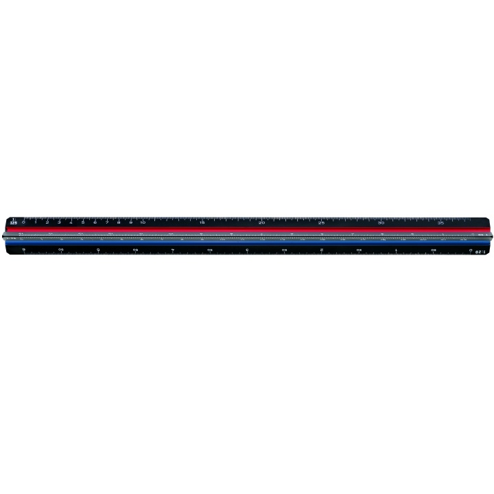 Scale ruler 30 cm 20-125 Black in der Gruppe Basteln & Hobby / Hobbyzubehör / Lineale bei Pen Store (102270)