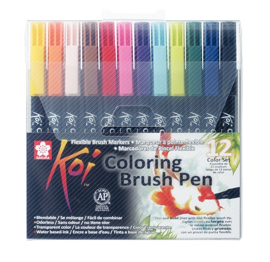 Koi Colouring Brush Pen 12er-set in der Gruppe Stifte / Künstlerstifte / Pinselstifte bei Pen Store (102306)