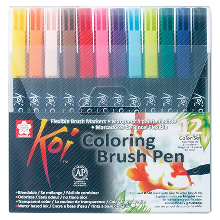 Koi Colouring Brush Pen 12er-set in der Gruppe Stifte / Künstlerstifte / Pinselstifte bei Pen Store (102306)