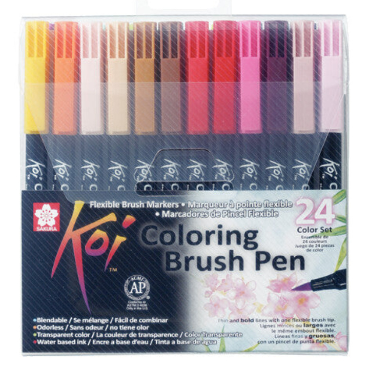 Koi Colouring Brush Pen 24er-Set in der Gruppe Stifte / Künstlerstifte / Pinselstifte bei Pen Store (102307)