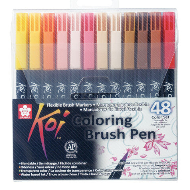Koi Colouring Brush Pen 48er-Set in der Gruppe Stifte / Künstlerstifte / Pinselstifte bei Pen Store (102308)