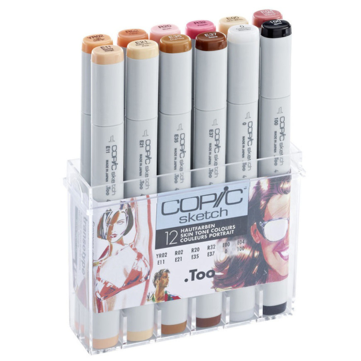Sketch 12er-Set Skin Tones in der Gruppe Stifte / Künstlerstifte / Marker bei Pen Store (103313)