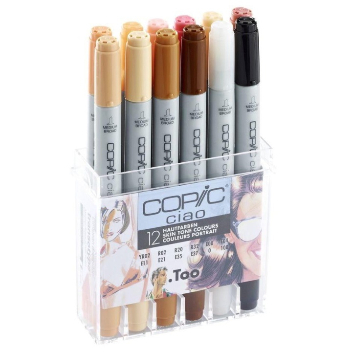 Ciao 12er-Set Skin Colors in der Gruppe Stifte / Künstlerstifte / Marker bei Pen Store (103504)
