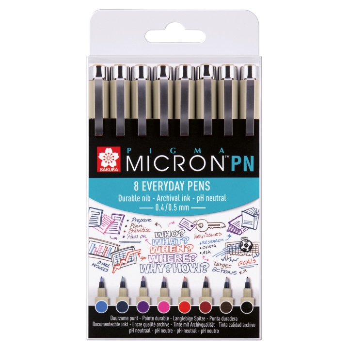 Pigma Micron PN 8er-Pack in der Gruppe Stifte / Schreiben / Fineliner bei Pen Store (103527)