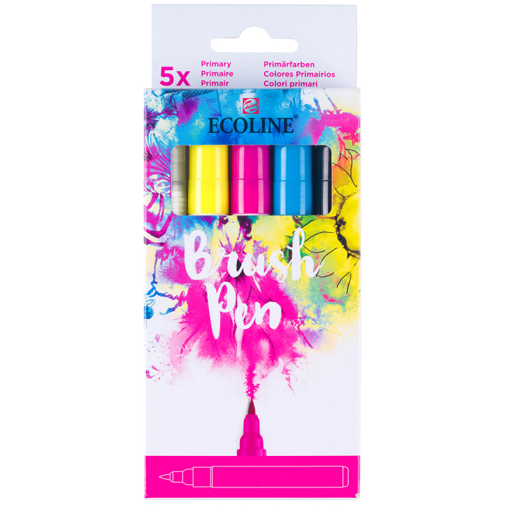 Ecoline Brush Pen Primary 5er-Set in der Gruppe Stifte / Künstlerstifte / Pinselstifte bei Pen Store (103708)