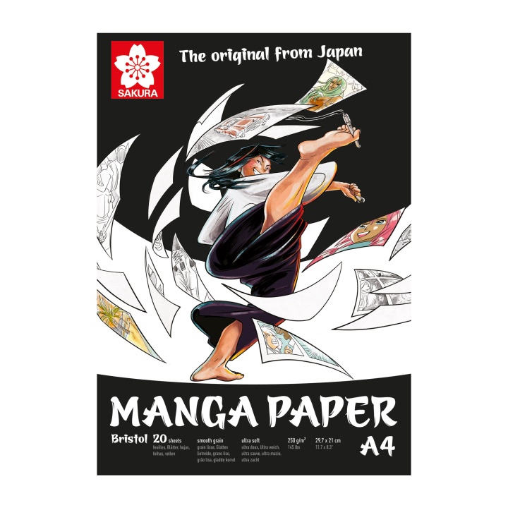Manga Drawing Pad A4 in der Gruppe Papier & Blöcke / Künstlerblöcke / Zeichen- und Skizzenblöcke bei Pen Store (103849)
