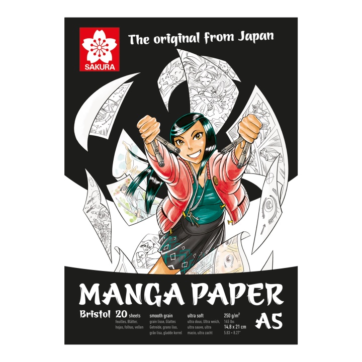 Manga Drawing Pad A5 in der Gruppe Papier & Blöcke / Künstlerblöcke / Zeichen- und Skizzenblöcke bei Pen Store (103850)