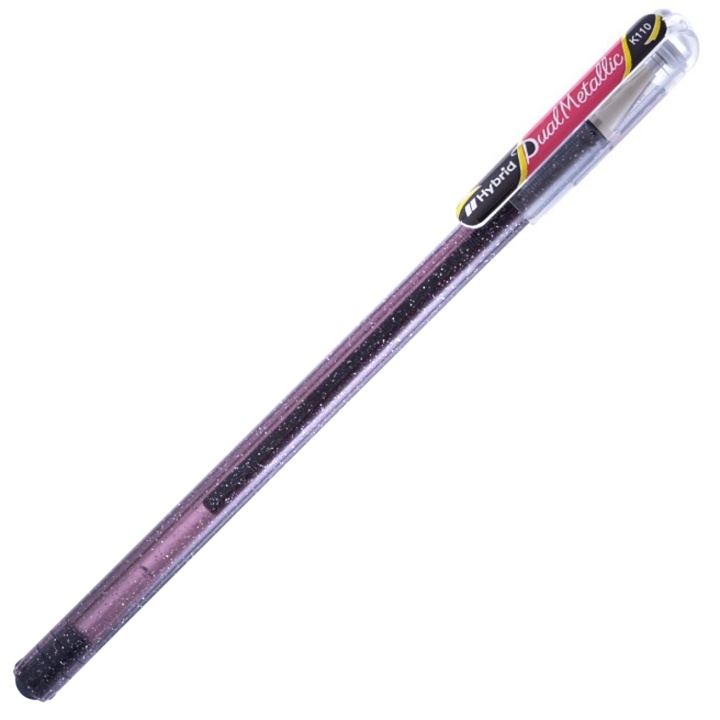 Dual Metallic Hybrid Gel Pen Black + Metallic Red in der Gruppe Stifte / Schreiben / Gelschreiber bei Pen Store (104615)