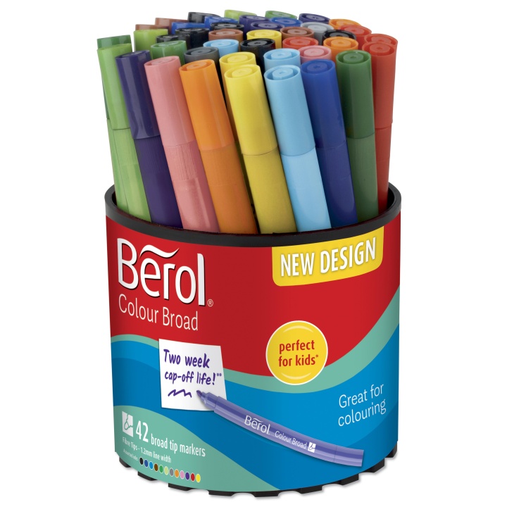 Colour Broad Tip 42er-Pack (ab 3 Jahren) in der Gruppe Kids / Stifte für Kinder / Filzstifte für Kinder bei Pen Store (104846)