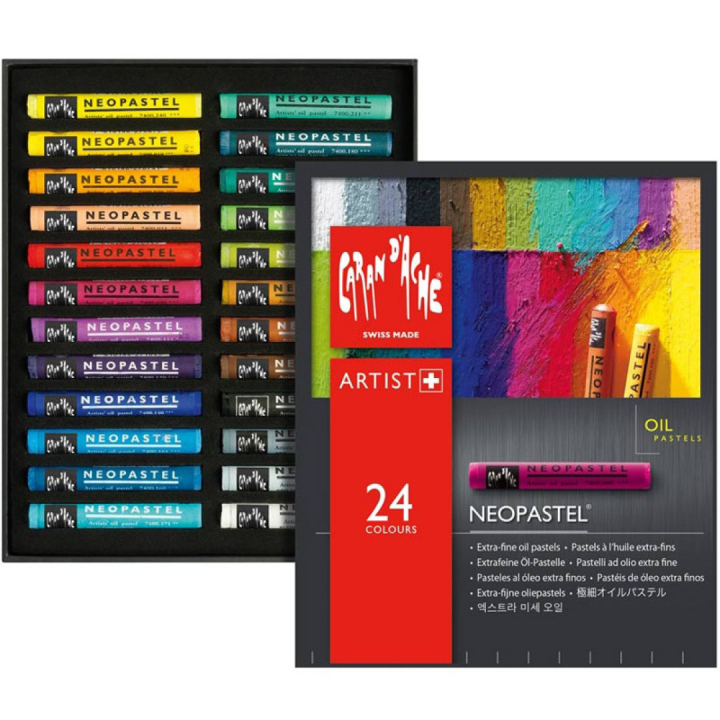 Neopastel 24er-Set in der Gruppe Künstlerbedarf / Buntstifte und Bleistifte / Pastellkreiden bei Pen Store (104927)