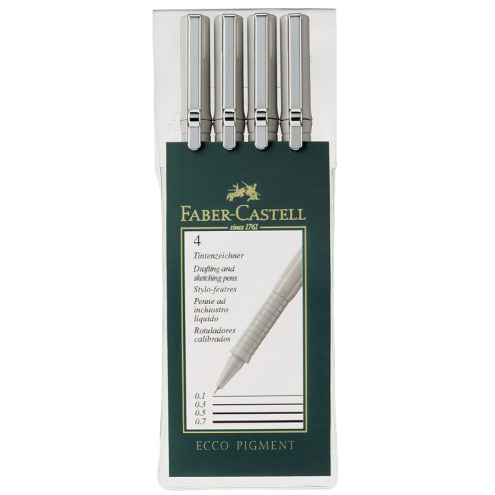 Zeichenstift Ecco Pigment 4er-Set in der Gruppe Stifte / Schreiben / Fineliner bei Pen Store (105156)