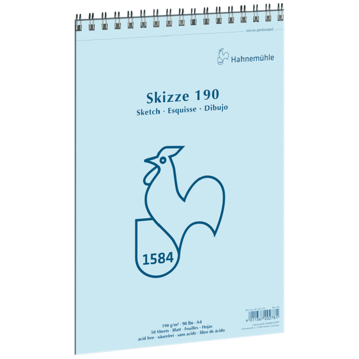 Skizzenblock Spirale 190 g A4 in der Gruppe Papier & Blöcke / Künstlerblöcke / Zeichen- und Skizzenblöcke bei Pen Store (105161)