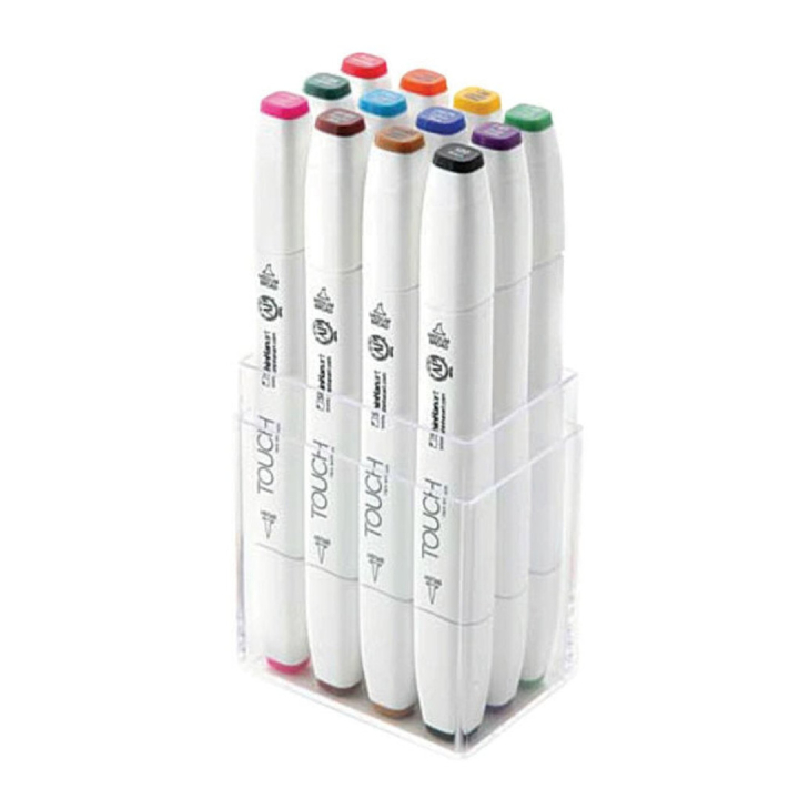 Touch Twin Brush Marker, 12er-Set, Main Color in der Gruppe Stifte / Künstlerstifte / Marker bei Pen Store (105313)