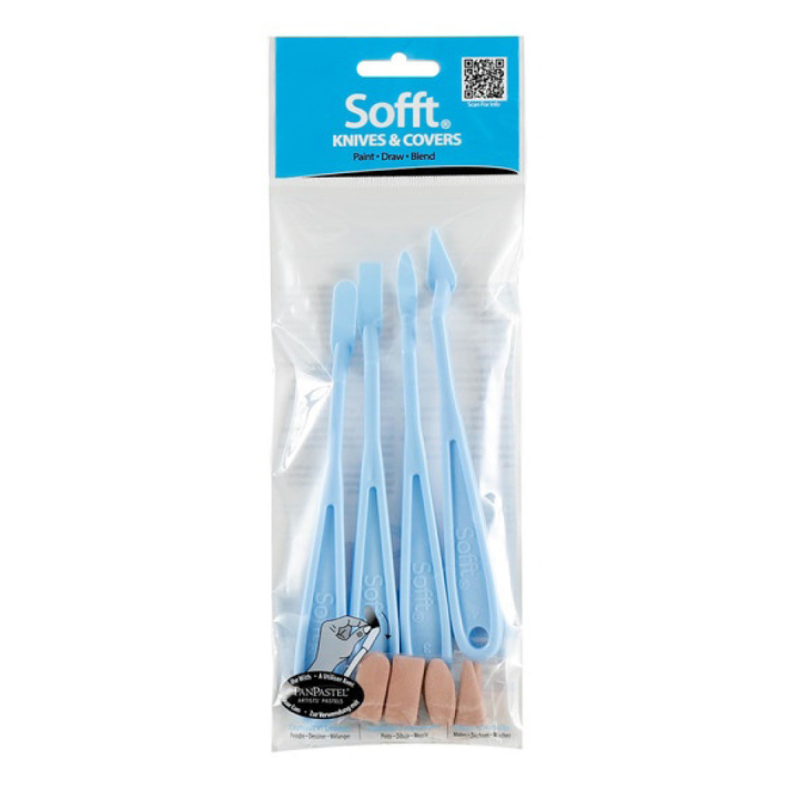 Sofft 4 x Knives & Covers in der Gruppe Künstlerbedarf / Künstlerzubehör / Farbroller und Schwämme bei Pen Store (106107)