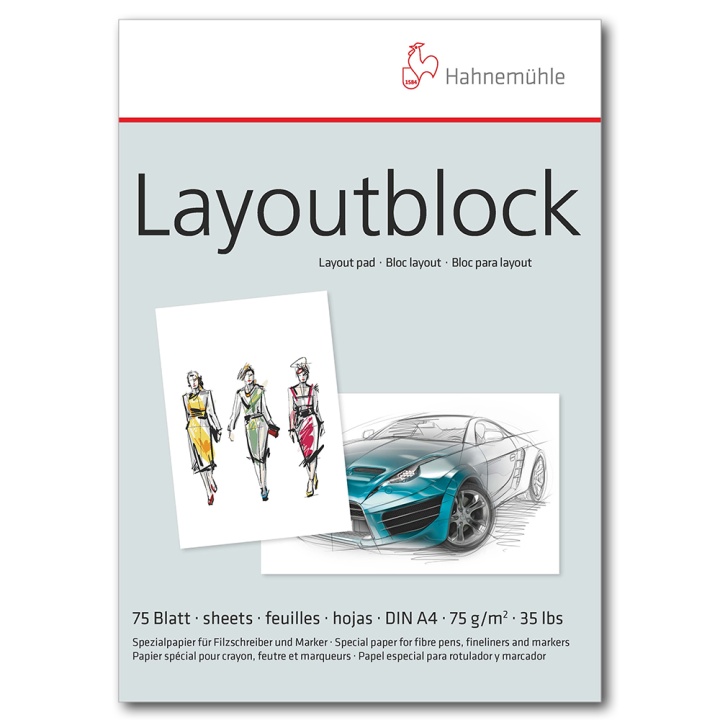Layoutblock A4 in der Gruppe Papier & Blöcke / Künstlerblöcke / Zeichen- und Skizzenblöcke bei Pen Store (106122)