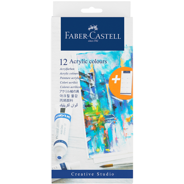 Acrylfarbe 12er-Set in der Gruppe Künstlerbedarf / Künstlerfarben / Acrylfarbe bei Pen Store (106519)