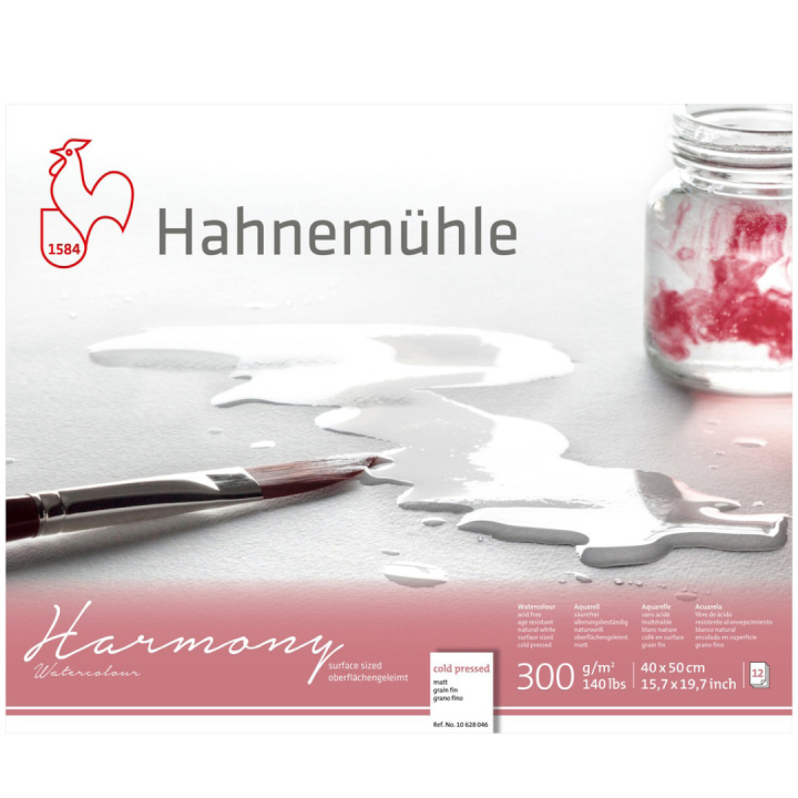 Aquarellpapier Harmony CP 300g Matt 40×50cm in der Gruppe Papier & Blöcke / Künstlerblöcke / Aquarellpapier bei Pen Store (108749)